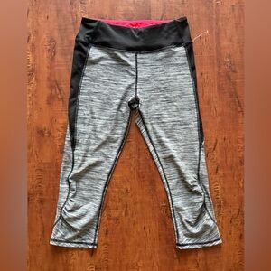 Gray and Black Athletic Leggings